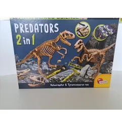 Gioco I'm a Genius Predators 2in1 Lisciani - kit con T-Rex e Velociraptor