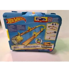 Hot Wheels Toy Car Track Set, Track Builder Playset Lightning Boost Pack Nuovo