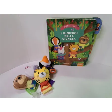 Gioco Libro I MINIEROI DELLA GIUNGLA (Con Pupazzetti In Cassa)