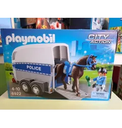 Palymobil 6922 Poliziotta a cavallo con rimorchio