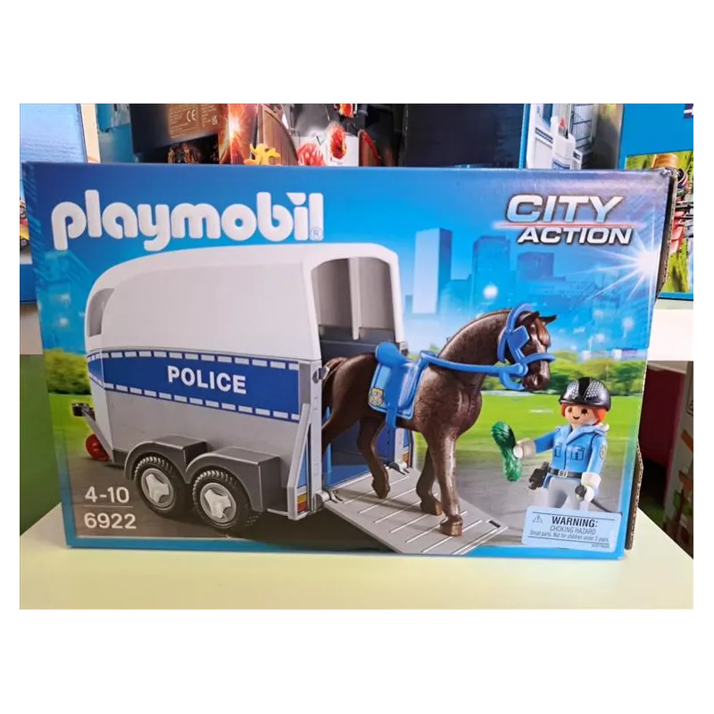 Palymobil 6922 Poliziotta a cavallo con rimorchio