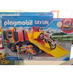 PLAYMOBIL City Life 70199, Carro attrezzi con moto