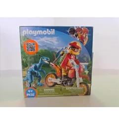 Playmobil Dinos 9431 Moto da cross e raptor