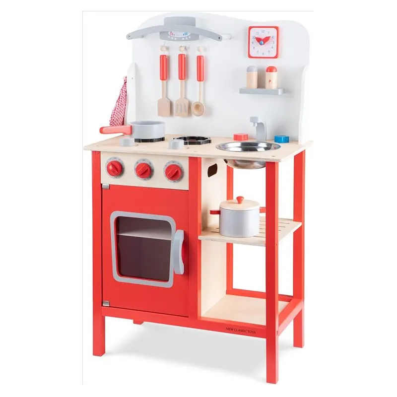 Cucina New Classic Toys New Toys 11055 Cucina Classic Rosso Giocattolo in Legno