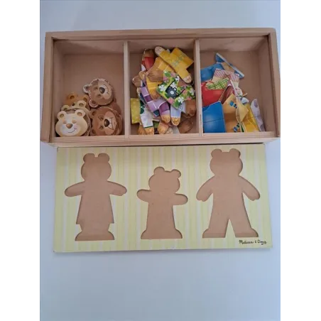 Melissa & Doug Puzzle in Legno Vesti la Famiglia Orsi