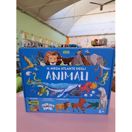 Mega Atlante degli animali Sassi Junior, Con 40 carte, 4 modellini da costruire NUOVO