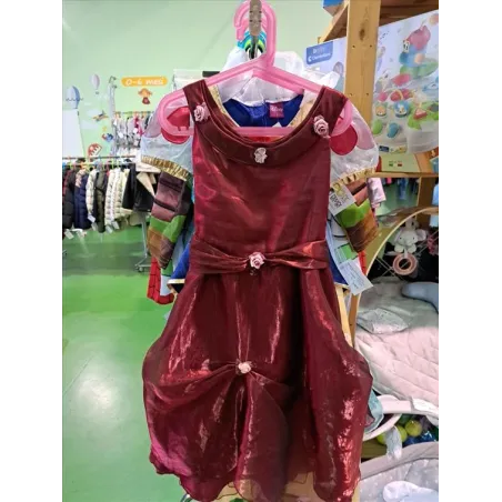 Vestito Principessa Carnevale Bordeaux Con Roselline 4/6 A