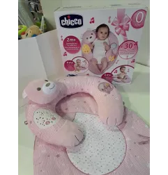 Chicco - Gioco Nido di Coccole, Morbido Cuscino 3 in 1, Con Musica e Luce Rosa