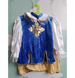 Vestito Carnevale Principe 2/3 A Con Casacca, Pantaloni, Cappello (macchia Rosa Su Manica)