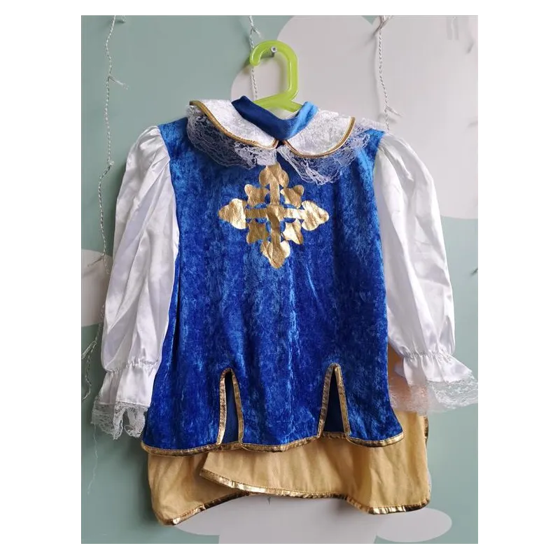 Vestito Carnevale Principe 2/3 A Con Casacca, Pantaloni, Cappello (macchia Rosa Su Manica)