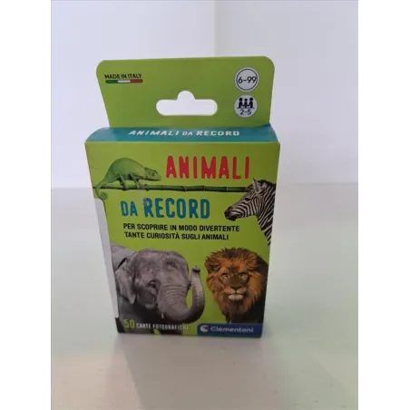 Gioco 50 Carte Fotografiche Animali Da Record Clementoni