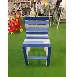Sedia In Legno Azzurra e Blu
