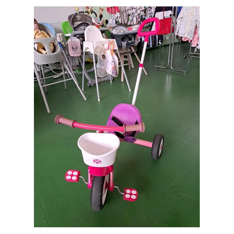 Triciclo Rosa Con Bastone