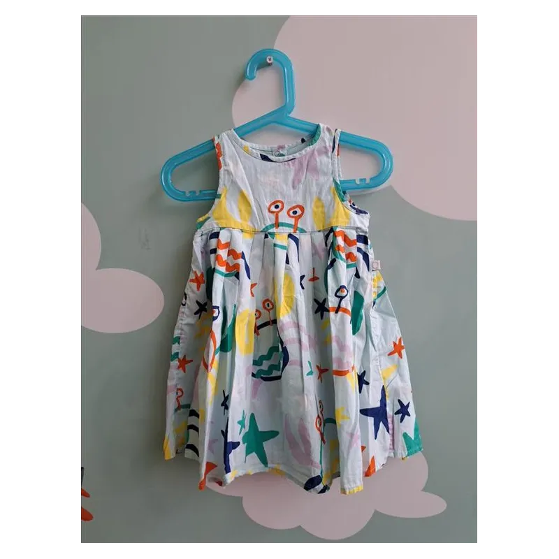 Vestito Azzurro e Fantasia Stella Mccartney Con Culotte 24 M