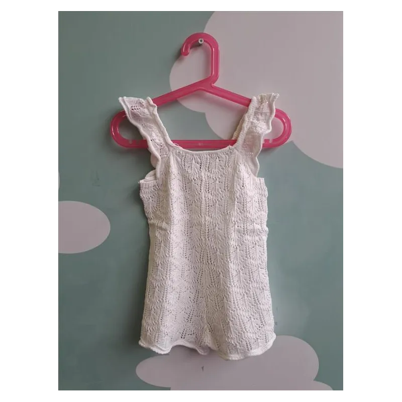 Tuta In Macramè Zara Bianca 18/24 M