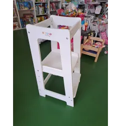 Torre Montessoriana In Legno Step Up Baby Bianca