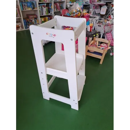 Torre Montessoriana In Legno Step Up Baby Bianca