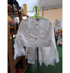 Coprispalle In Jeans Con Maniche In Tulle Please 8 A