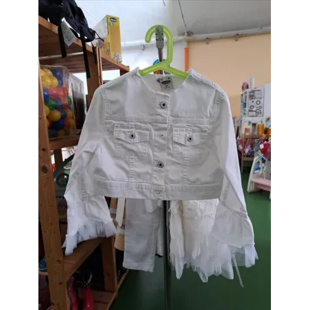 Coprispalle In Jeans Con Maniche In Tulle Please 8 A