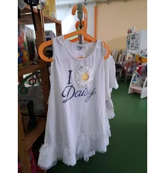Vestito / Maxi Maglia Bianco Margherita Monnalisa 9/10 A