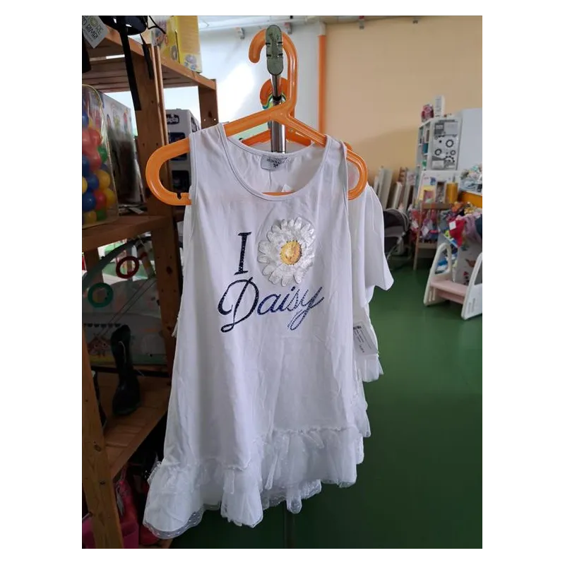 Vestito / Maxi Maglia Bianco Margherita Monnalisa 9/10 A