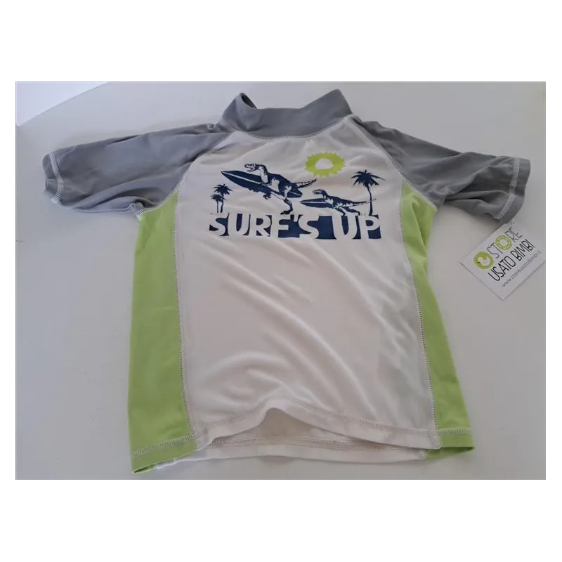 T Shirt Sole Per Mare / Piscina Con Dinosauri 4/6 A