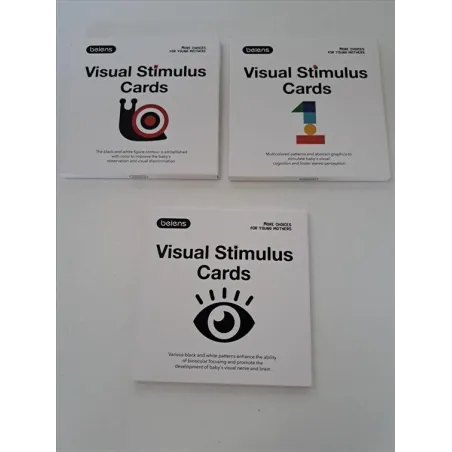 Gioco Neonato Flash Cards Bambini beiens a Contrasto e Multicolor 3 Pezzi