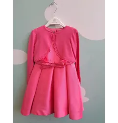 Vestito Fucsia Abel & Lula 4 A Con Coprispalle, Cerchietto e Borsetta