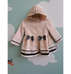 Giubbino Elegante Original Marins Beige Con Fiocchi Blu 18/24 M