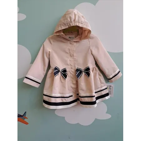 Giubbino Elegante Original Marins Beige Con Fiocchi Blu 18/24 M