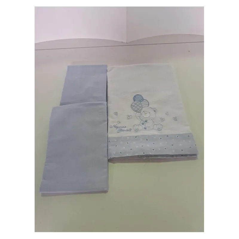 Completo Navicella Bianco e Azzurro Orsetto