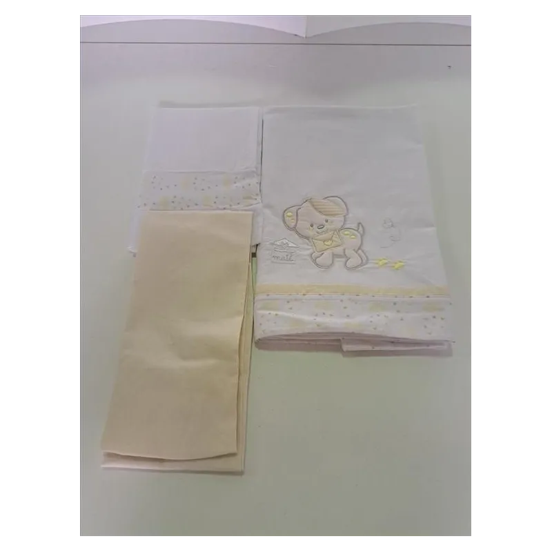 Completo Navicella Bianco e Giallo Cagnolino