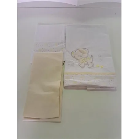 Completo Navicella Bianco e Giallo Cagnolino