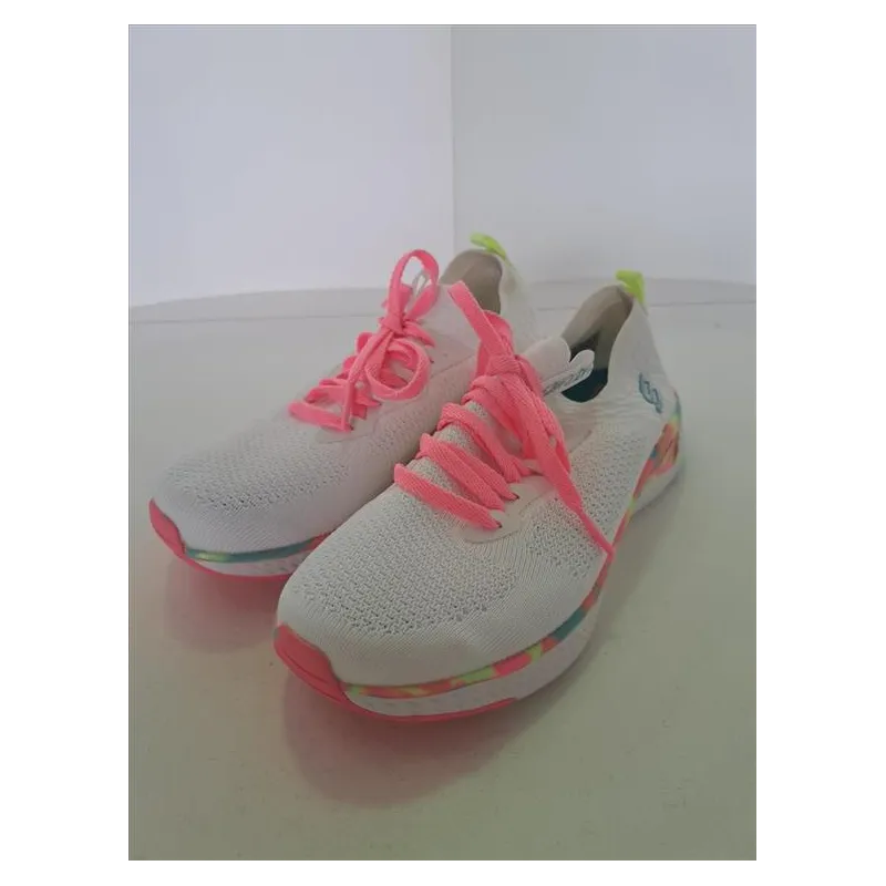 Scarpe Bianche Stringhe Rosa Skechers N 35 Usate Pochissimo