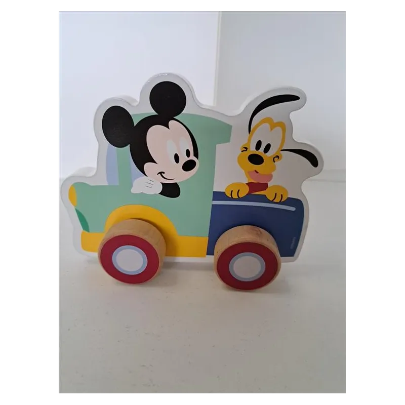 Furgoncino Trainabile Pluto e Topolino In Legno