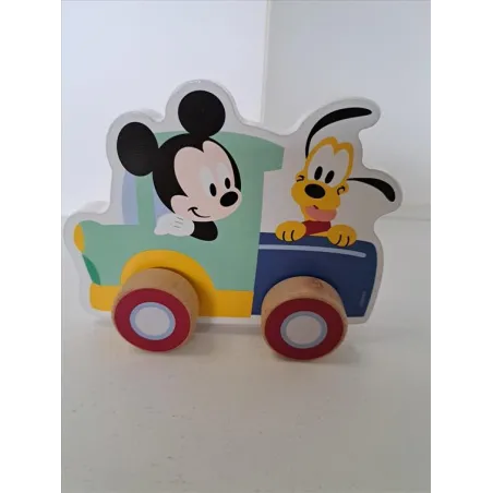 Furgoncino Trainabile Pluto e Topolino In Legno