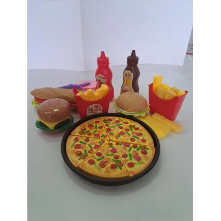 Pizza Con Rotele, Panini e Patatine
