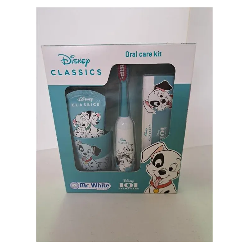 Kit Per Lavare I Denti Mr White La Carica Dei 101 Dai 3 Ai 6 Anni Con Spazzolino Elettrico