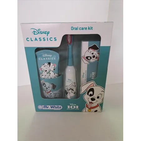 Kit Per Lavare I Denti Mr White La Carica Dei 101 Dai 3 Ai 6 Anni Con Spazzolino Elettrico