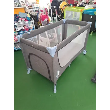 Lettino Da Campeggio Grigio e Azzurro Con Oblò Frontale Kinderkraft