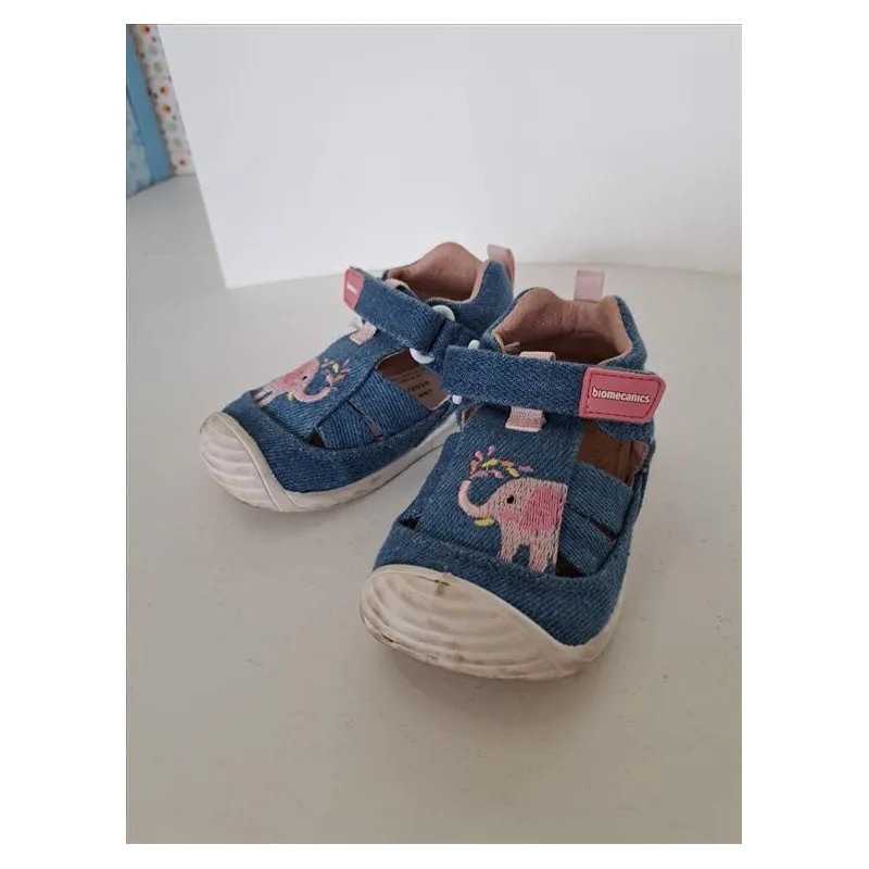 Sandali Biomecanics Jeans Con Elefantino Rosa N 21