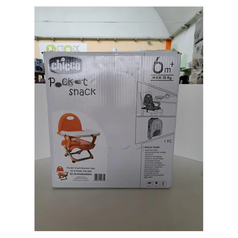 Rialzo Sedia / Seggiolino Pappa Pocket Snack Arancione Chicco