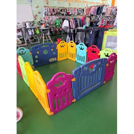 Recinto Box Per Bambini Colorato Per Interno O Esterno 14 Pannelli 12+2, 150x150x60