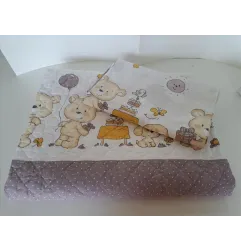 Completo Copriletto + Lenzuolo Sopra Per Lettino 120x60