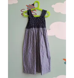 Vestito Anghingò Blu e Gonna Quadretti 4/5 A