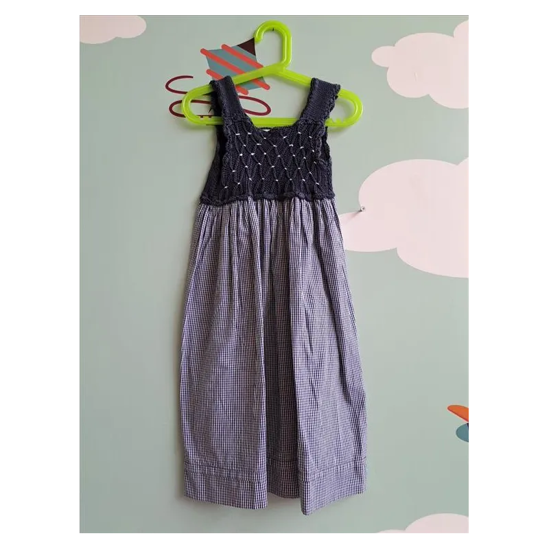 Vestito Anghingò Blu e Gonna Quadretti 4/5 A