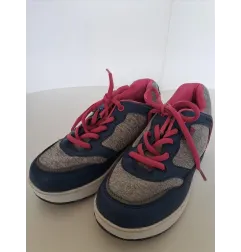 Scarpe Con Rotella Blu e Grigio N 35