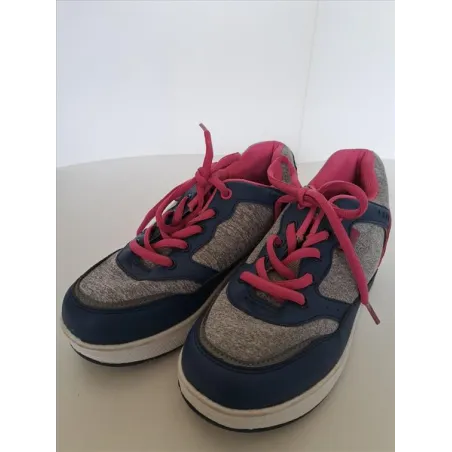 Scarpe Con Rotella Blu e Grigio N 35