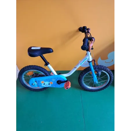 Bicicletta Con Rotella B Twin Bianca e Azzurra 14"