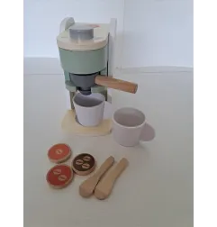 Macchina Caffè In Legno Con Cialde e Tazzine